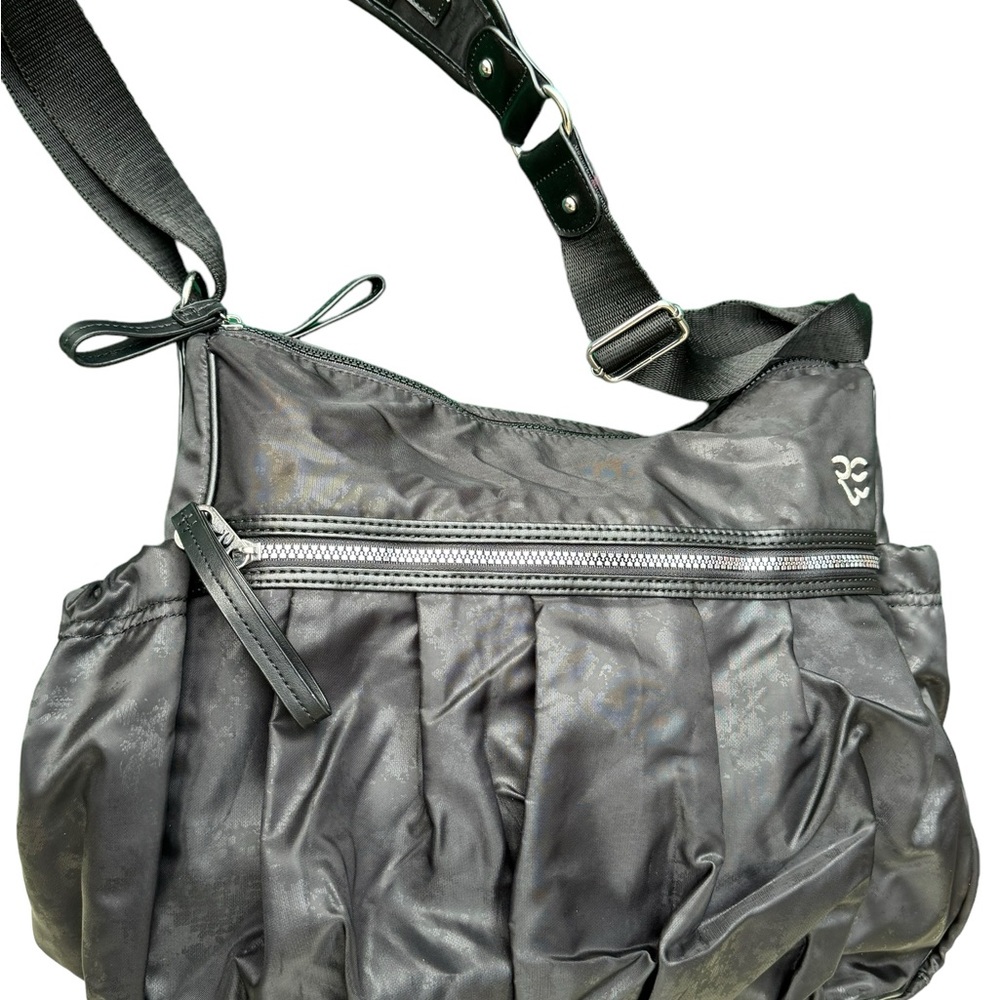 Stone Mountain black nylon diaper shoulder bag